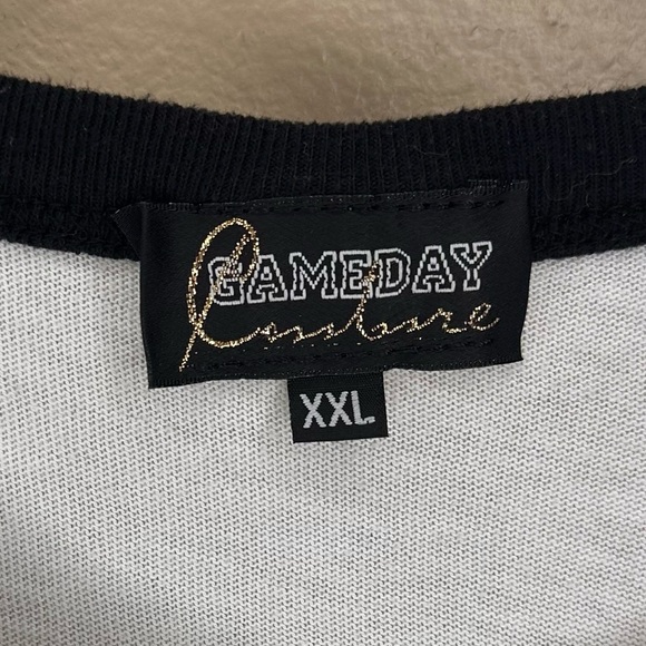 Alternative Apparel Hawkeyes Ringer Tee with Yellow Print Size XXL - Picture 3 of 6